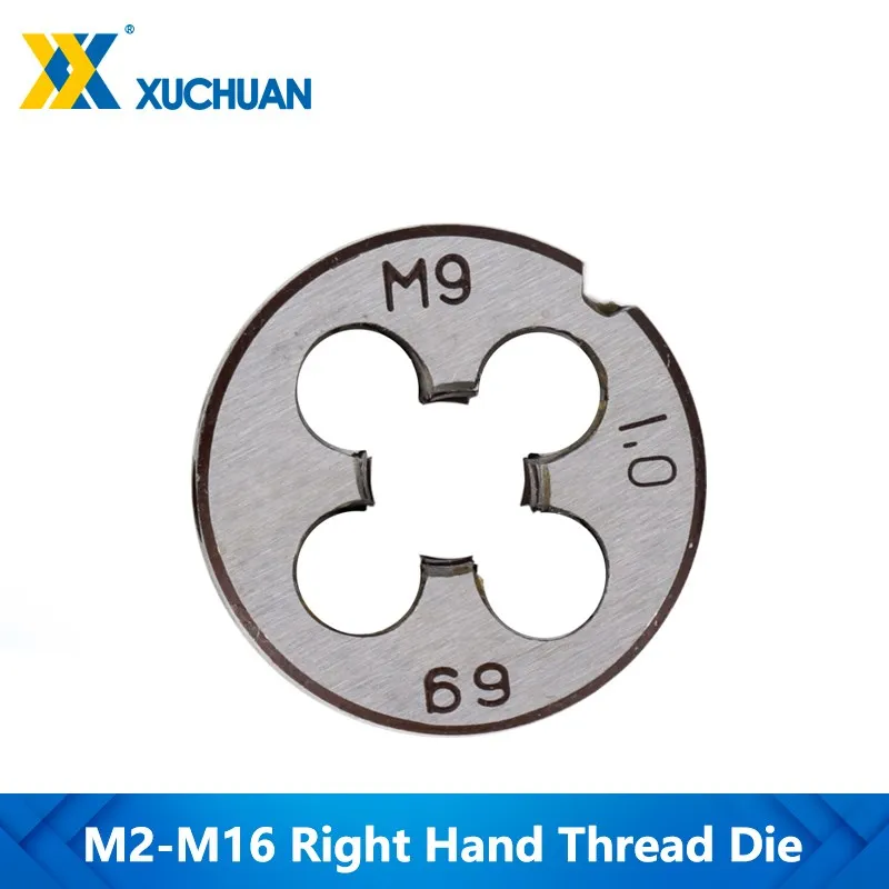 Thread Die Machine Screw Round Die Metric Right Hand Threading Tapping Tools For Mold Machining M2-M16 Machine Plug Tap Die