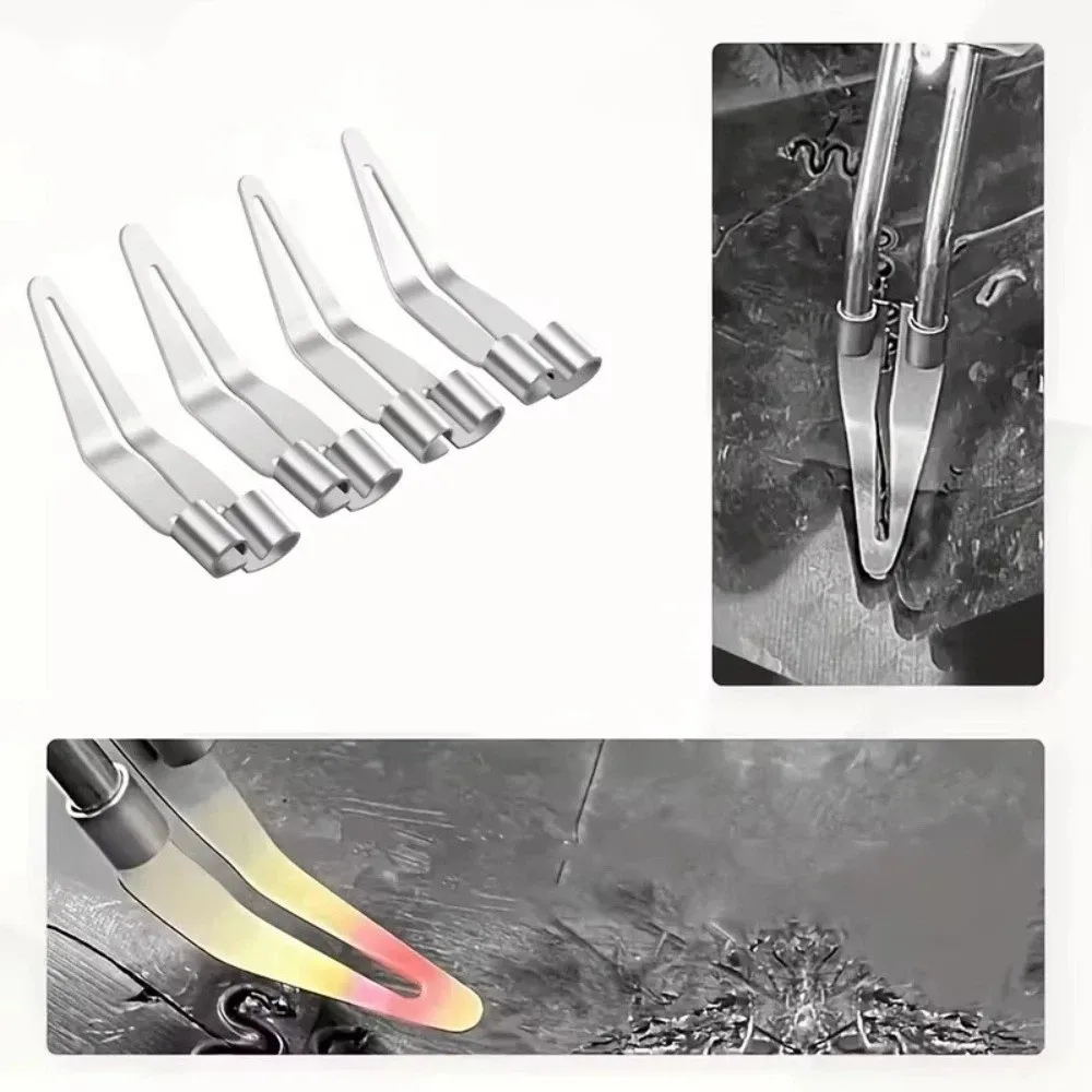 

Stainless Steel Plastic Welder Head Smooth Head Smooth Tip Plastic Welding Tool Triangle Point Scrapper 45 Degree Elbow