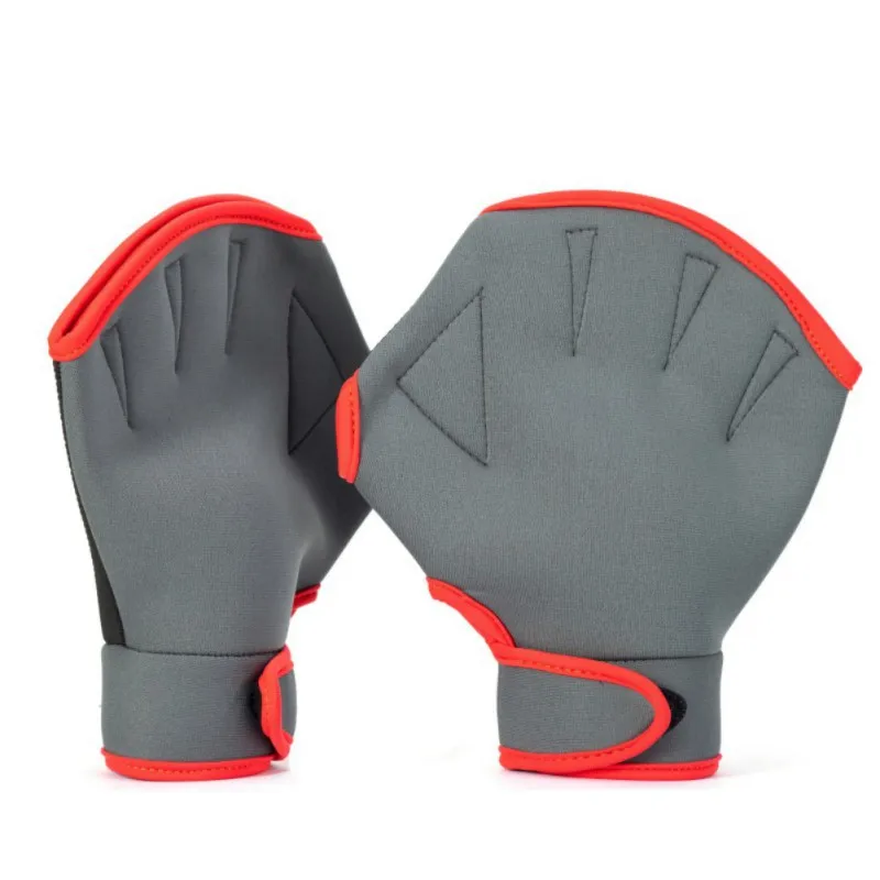 1 Pair Diving Gloves Snorkeling Swimming Neoprene Paddles Palm Webbed Scratch-Resistant Hand Guard