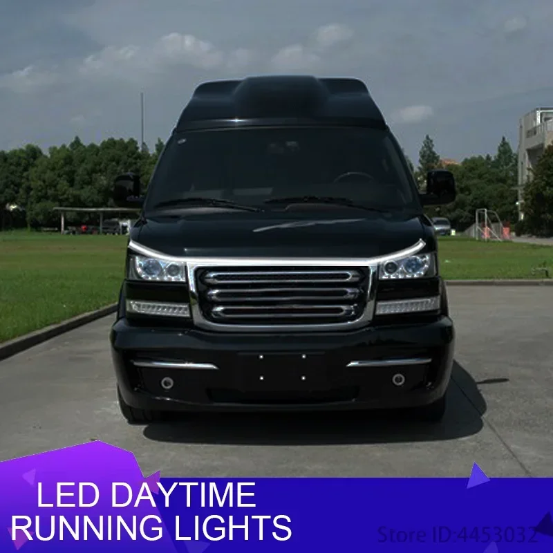 DRL освещение капота двигателя автомобиля для GMC savana sierra 3500 envoy пряжка ремня гибкие светодиодные ленты Добро пожаловать свет автосканирование запуска