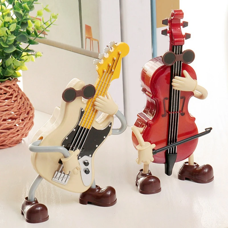 Music Boxes For Girls,Girls Jewelry Box,Music Boxes,Automatic Swing Guitar Violin Music Box,Desktop Decorative Ornament Durable