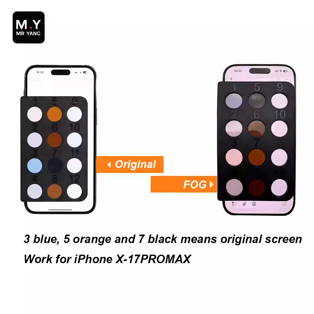 YCS M.Y. Display Screen Authenticity Tester for iPhoneX-17Promax to Check Original or FOG Screen Testing Non-original Polarizer