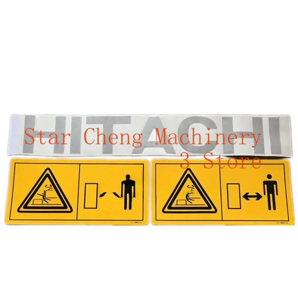 for HITACHI Excavator Interior Stickers  ZAX60/70 Higher Quality Rear Counterweight Rear Cover Sign Danger Cover Color Bar New