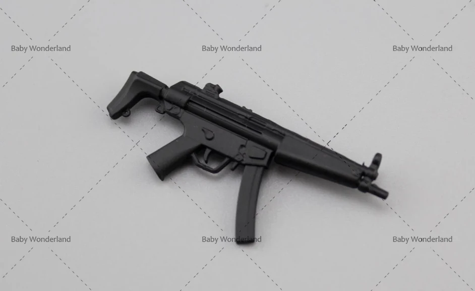 In Stock 1/12 Mini MP5A5 Submachine Gun Pistol Weapon Model Scene Props Fit 6''Action Figure Body Accessories Length About 4.5cm