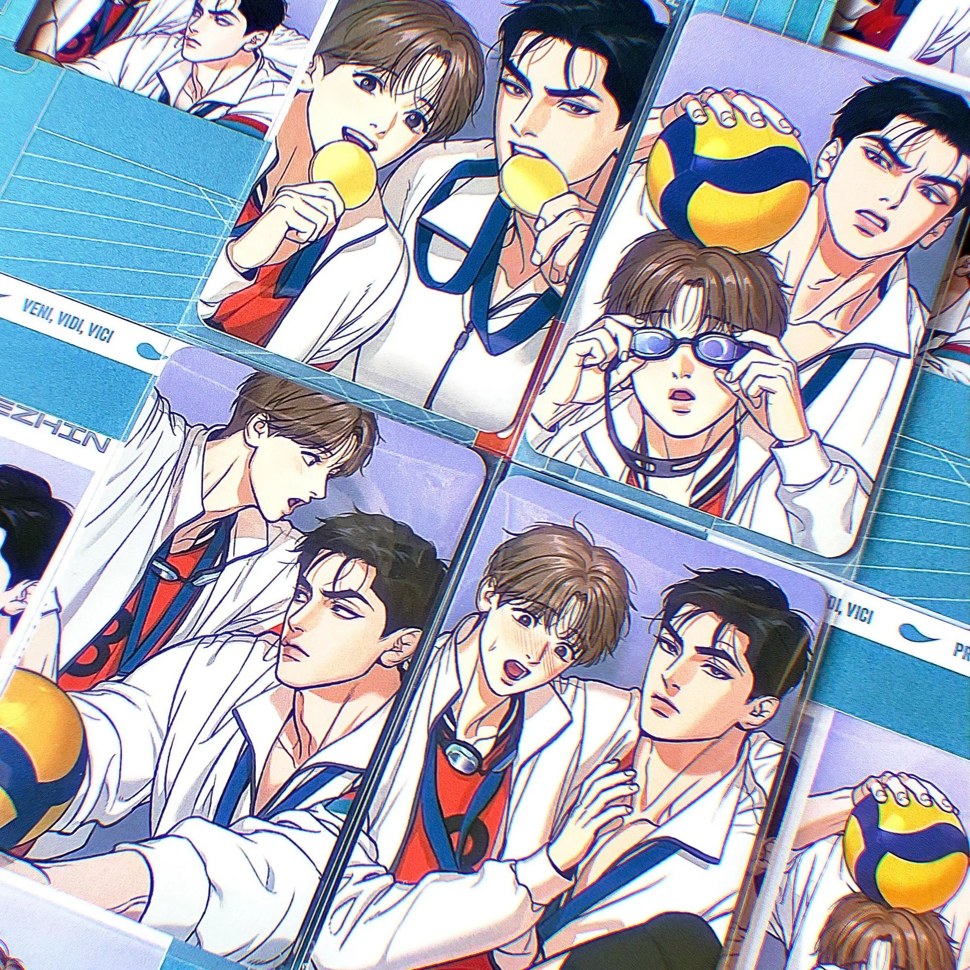 

4PCS Korean Webtoon Gold Medal Series Photo Cards Set - Manga Character Double-Sided Lomo Cards Fans Gift