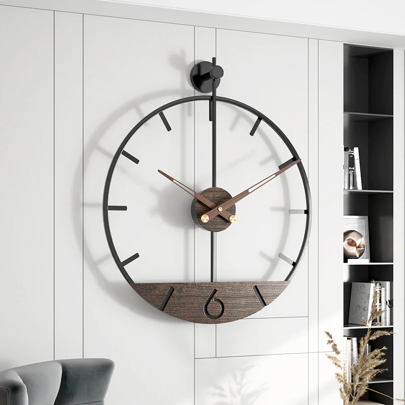 Design Unique Wall Clock Minimalist No Sound Digit Nordic Unusual Wall Clock Creative Hands Fashion Metal Horloge Home Decor
