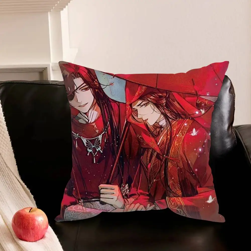 H-Heaven Officials B-Blessing  Pillowcase for Sofa Room Office Decor Printing Protector Cushion Cover Valentine gift Custom