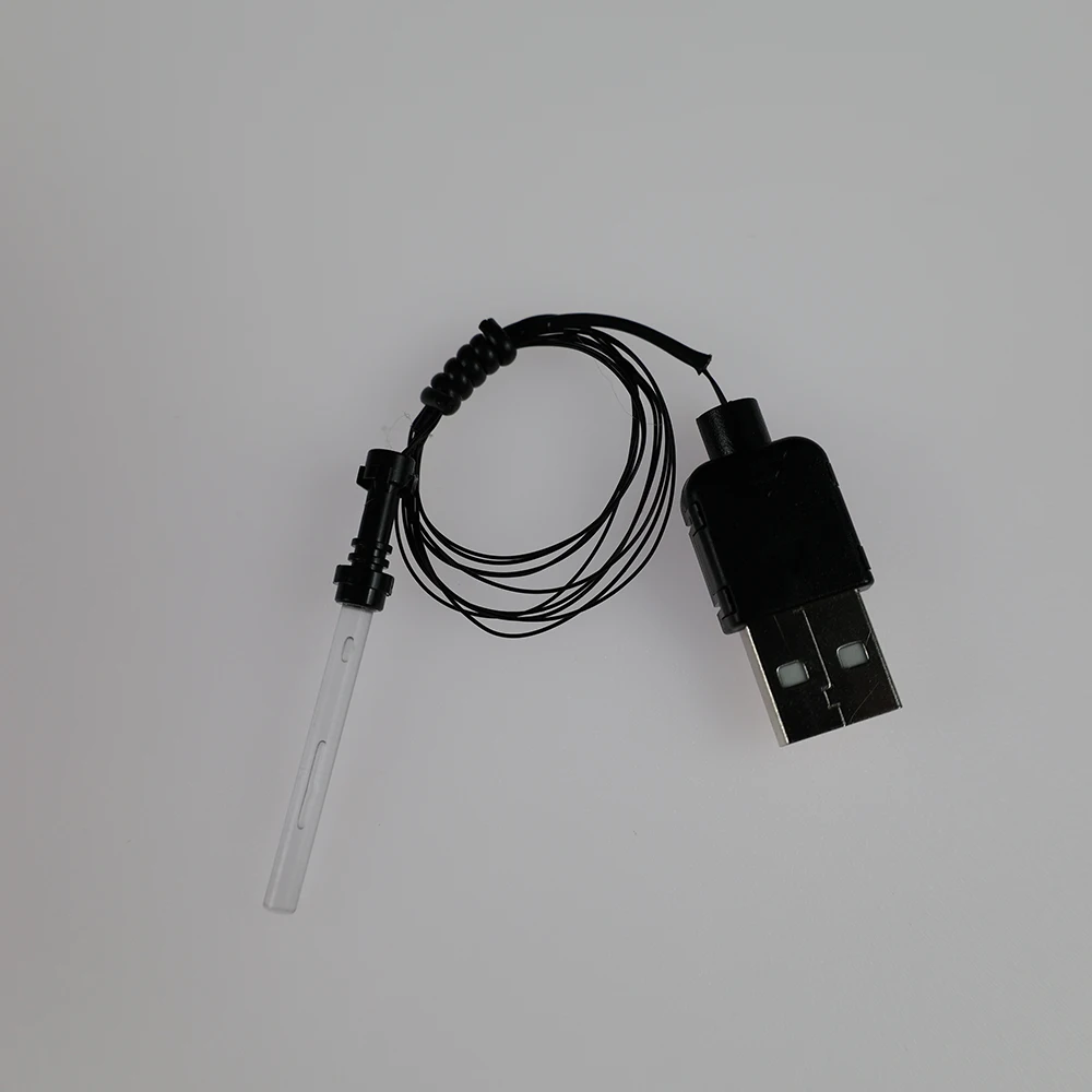 2 PCS USB Small Lightsaber LED Light Swords Trooper Movie Figures Accessories Blocks Bricks Weapons DIY Toys