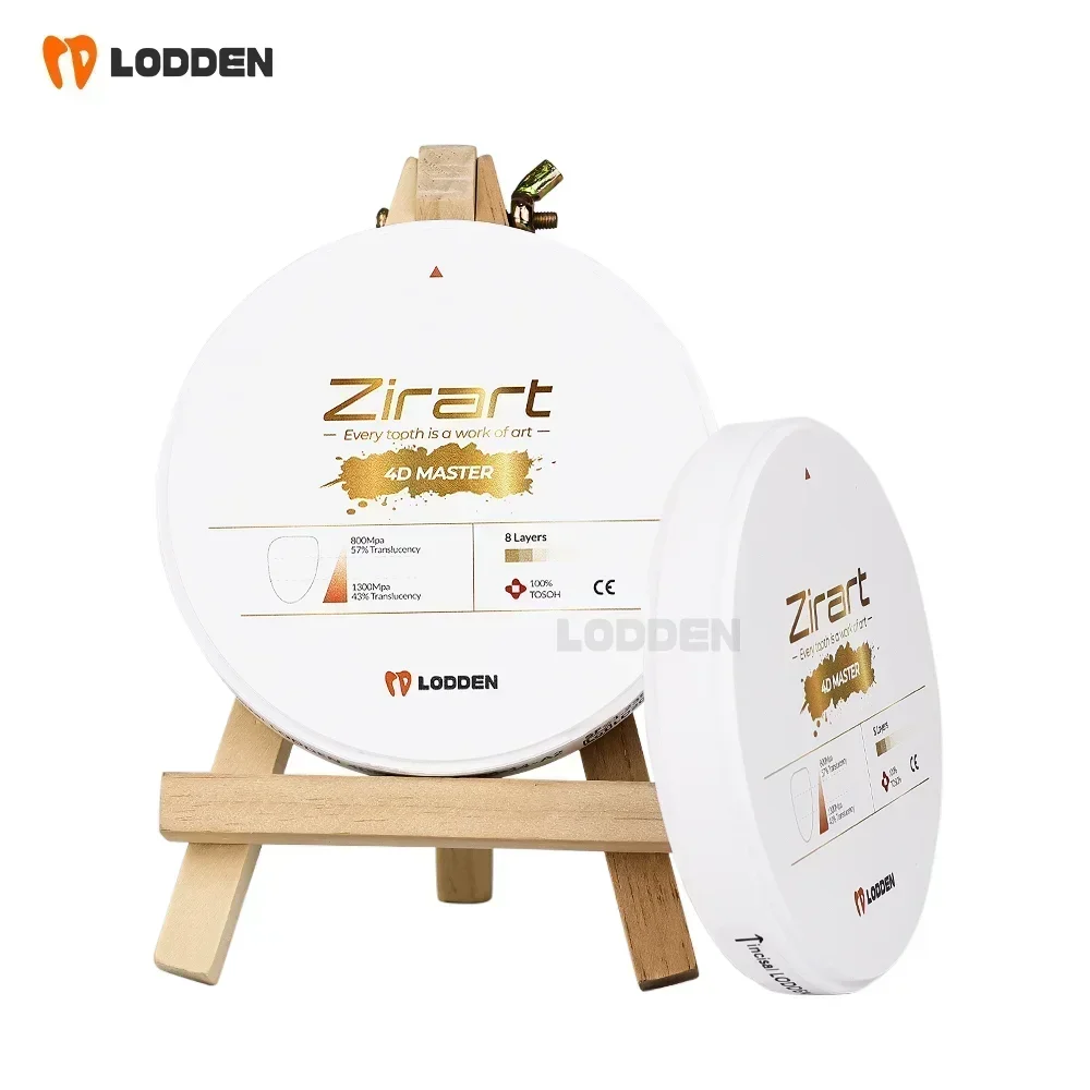 

Lodden 4D Master Циркониевый блок Многослойный 100% Tosoh Zriart 98 мм Многоцветный открытый циркониевый диск CAD/CAM Материалы для стоматологической лаборатории