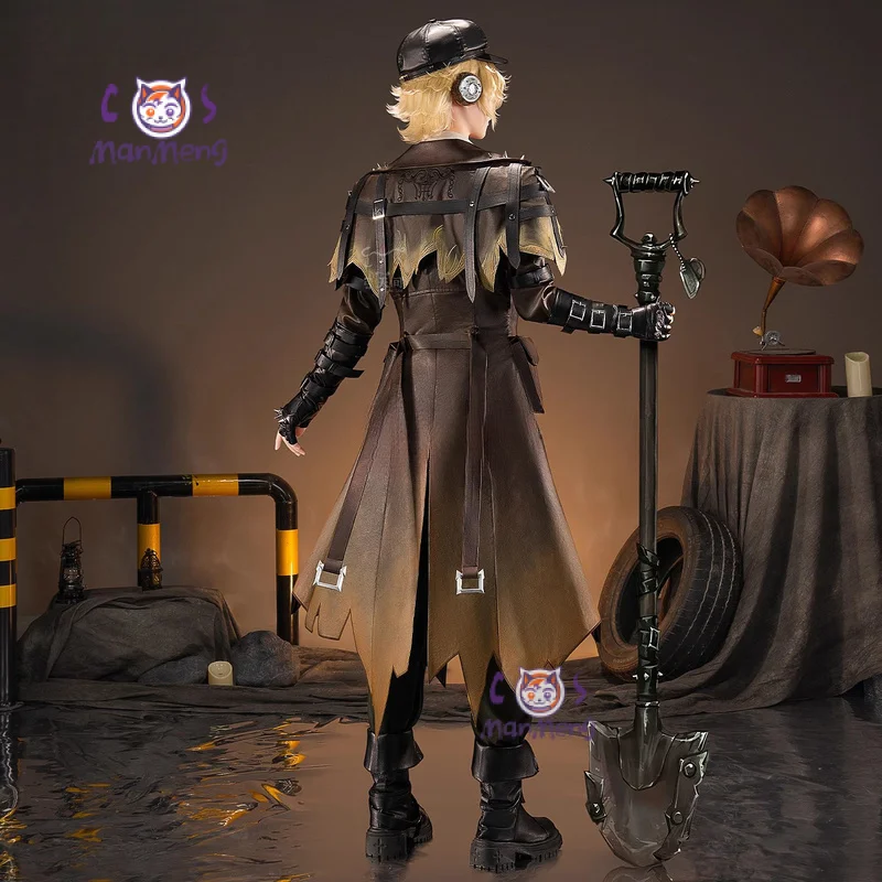 

Эндрю Крейсс Могила Хранитель Identity V забавный предмет Косплей Костюм Мужская униформа шляпа кожаное пальто реквизит перчатки костюм на Хэллоуин