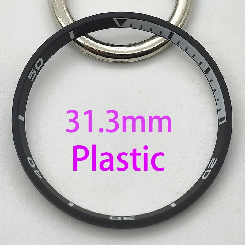 Dia 31.3mm Chapter Ring Fits 6105 6309 Turtle Captain Willard Samurai Diving Watch Case NH35 NH36 Movement Watch Refit Part view 5