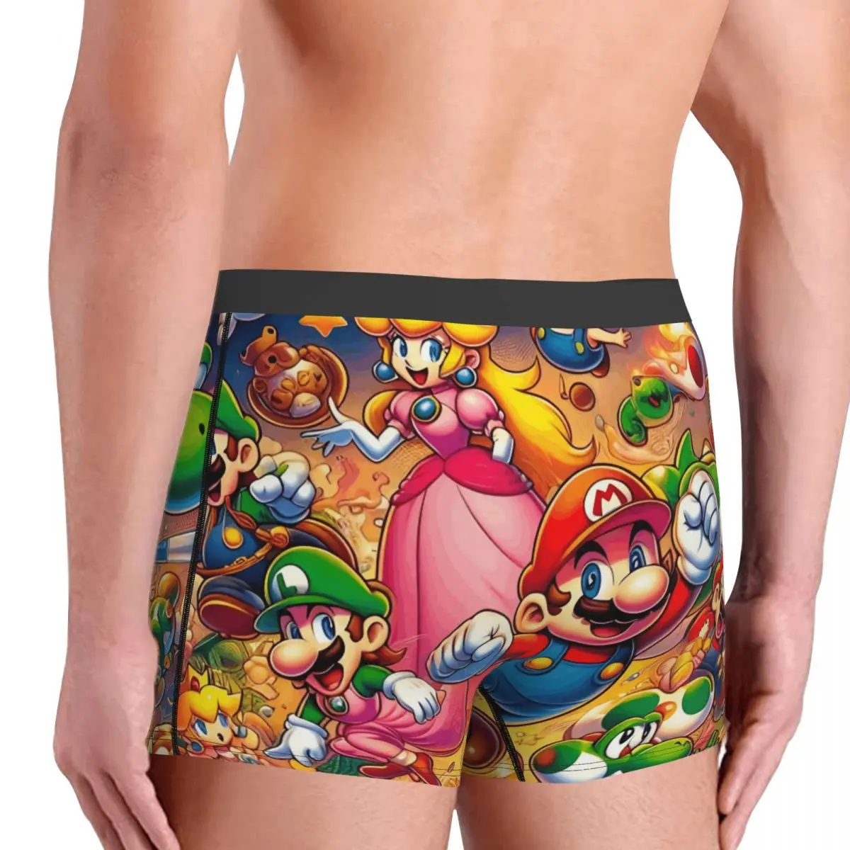 مخصص أزياء كاريكاتير M-Marioed أفلام الملاكمين السراويل سراويل الرجال السروال لعبة مريحة ملخصات الملابس الداخلية