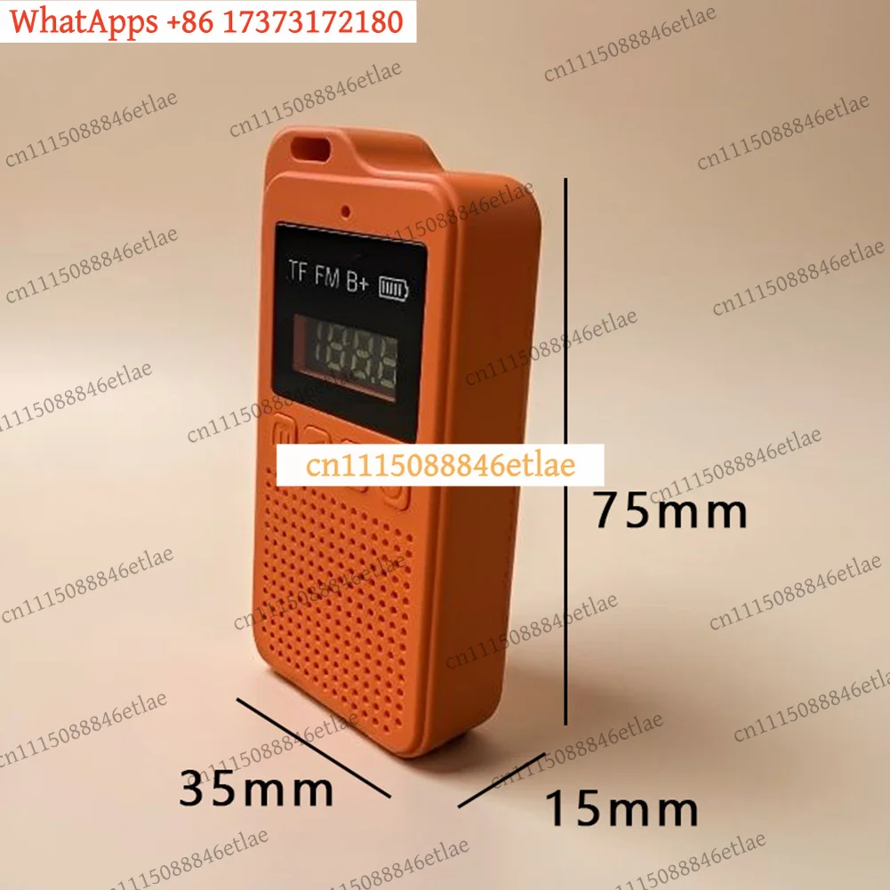 FM Radio MP3 Player for Seniors Portable SD Card Support ABS Housing Orange, Replacement Parts