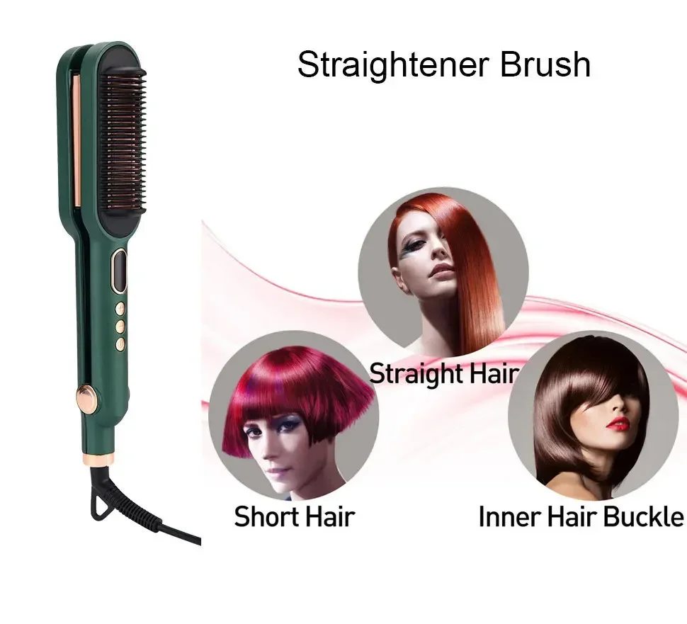 High quality   Three-tube Electric Curling Iron Water Wave Straightener Hair Straightener Fast Heating LCD Display