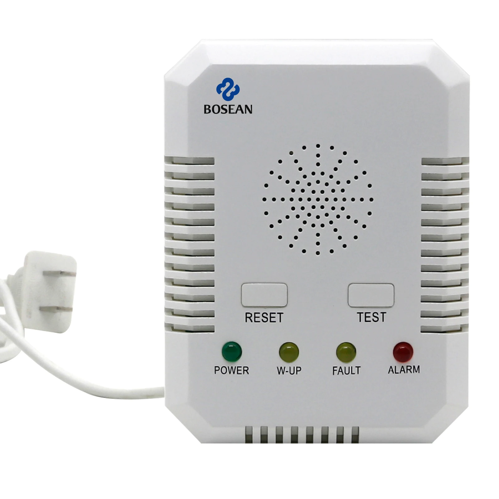 BOSEAN Gas Alarm Detector Combustible Gas & CO Alarm Household Wall‑Mounted Gas Leak Detector Semiconductor Sensor Audible Visual Alarm for Home Kitchen Safety