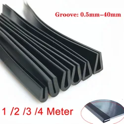 1-4M 검정색 고무 U 자형 씰링 스트립 자동차 창 유리 기계식 엣지 밴딩 금속 충돌 방지 코너 보호 쉴드