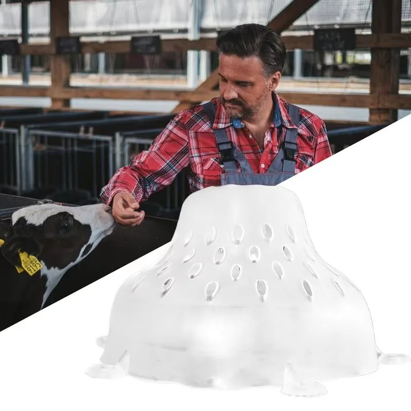 소 젖꼭지 커버, 송아지 이유기, 투명, 6개의 고리 구멍, 유방 쉘, 착유 중지, 가금류 번식 방지 도구