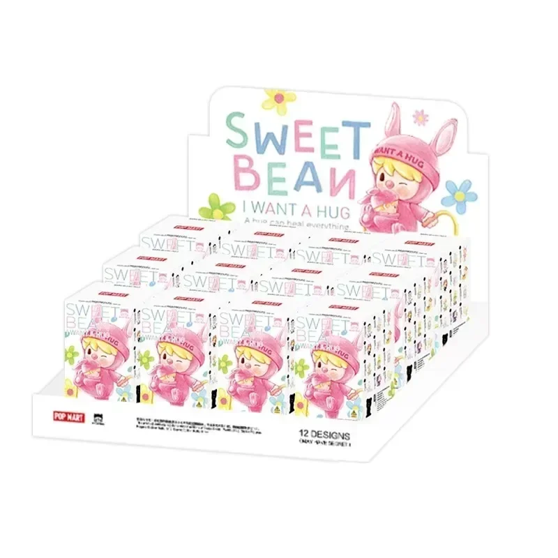 

Pop Mart Sweet Bean I Want a Hug Series Mystery Blind Box Cute PVC Figure Surprise Toy Doll Desktop Ornament Collection Gift