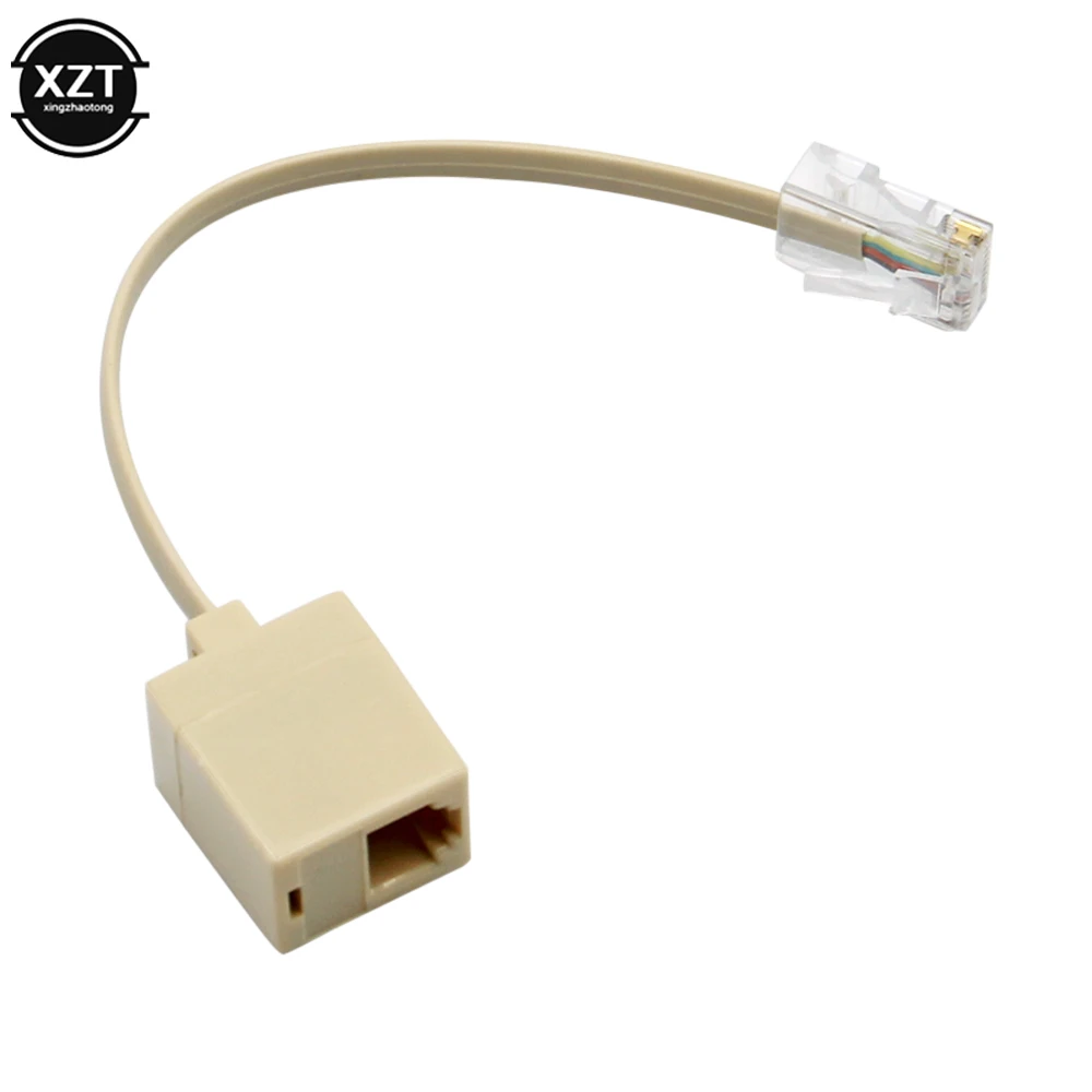 8P4C / RJ45 mężczyzna RJ11 6P4C na żeński M / F Adapter, proszę kliknąć na Ethernet 1 sztuk