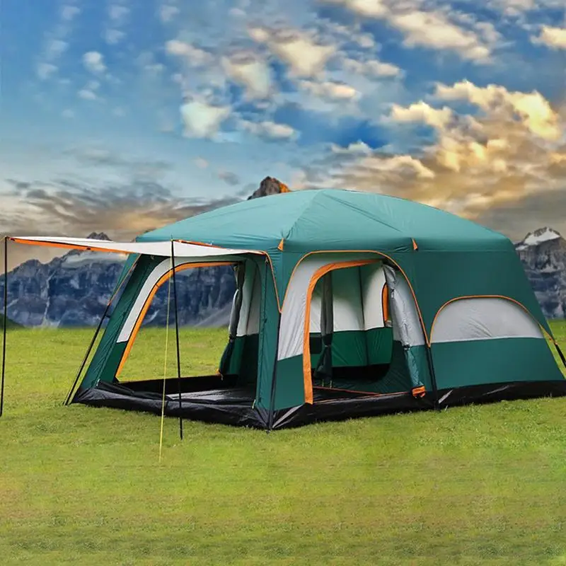 Outdoor Camping Tent Waterproof Family Dome Tent Spacious Camping Tent with Partition Portable Camp Tent for Hiking travelling