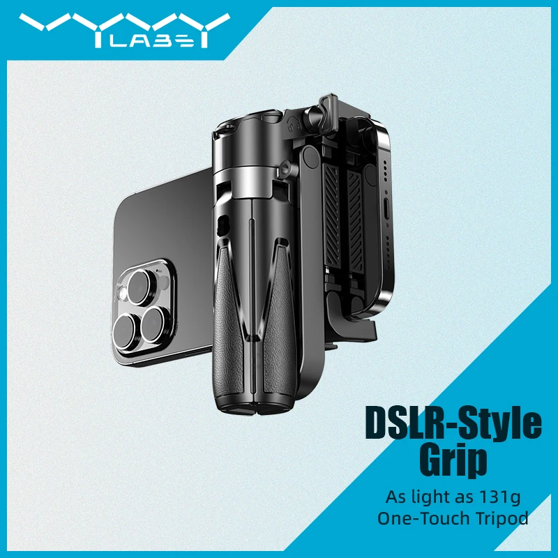 VYVYLABS Mini Selfie Stick with Bluetooth Remote-Portable Vlog Stick for iPhone & Android Foldable for Live Streaming