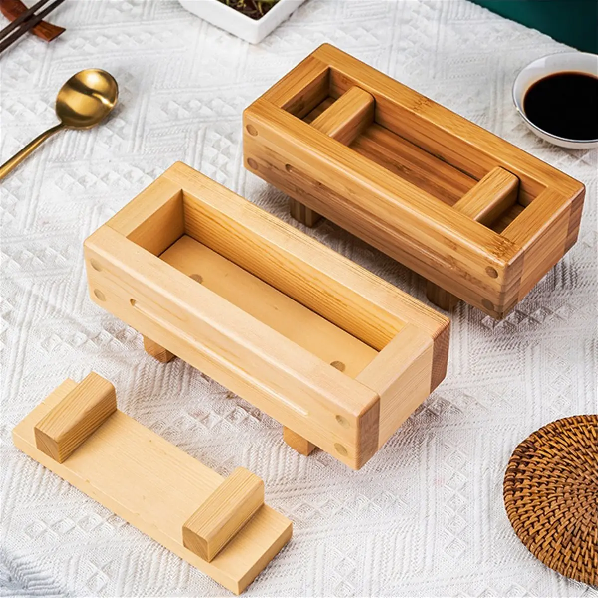 Big Discount Sushi Press Mould Rectangular Rice Roll Maker,Easy Grip Design, Perfect for Home and Restaurant Sushi Making B