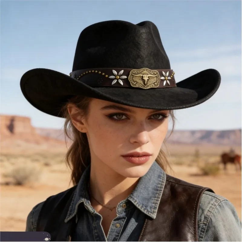 Upturned velvet top hats felt men's and women's