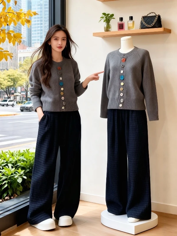 

Свободный длинный вязаный кардиган для женщин, новинка весенней коллекции, повседневная удобная верхняя одежда на пуговицах