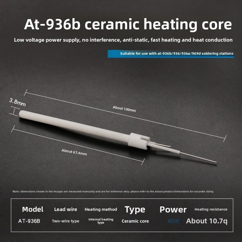 

New 50W 24V 936 Heating Element High-frequency 969A 203H High-power Ceramic Heater Core 1321 1322 1323 Soldering Iron