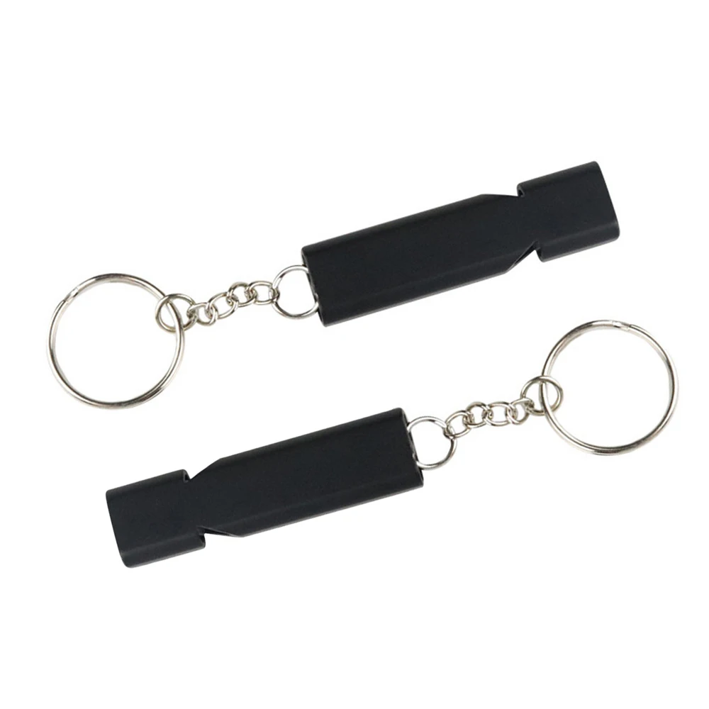 1 Pcs Double Pipe Whistle Pendant Keychain High Decibel Outdoor Survival Emergency Whistle Camping Tool Multifunction Whistle