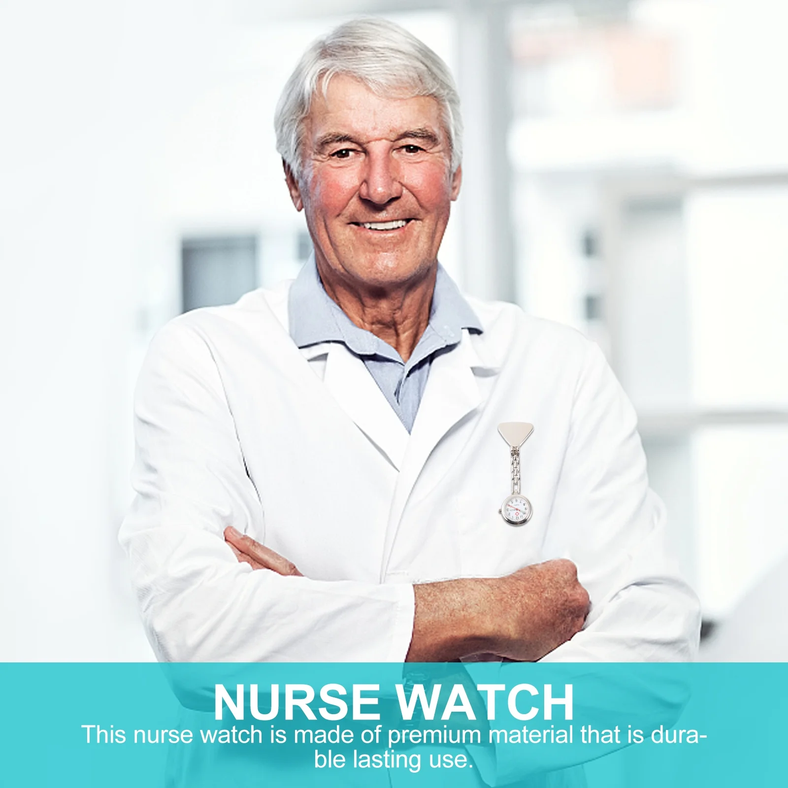 

Pocket Watch Quartz Medical Elderly Clip on Nurses Doctor Alloy Durable Glass Safe Kids Gifts Time Checker Pocket Watches