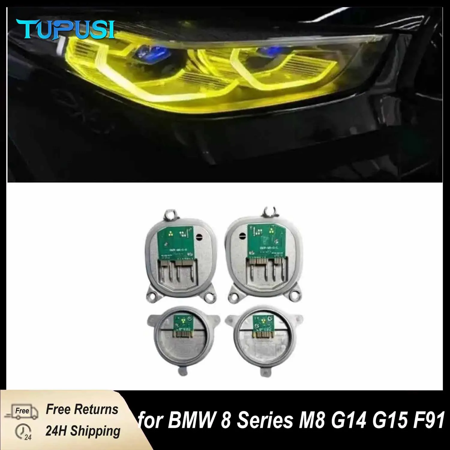 

Модули Yellow Angel Eye DRL 63119498647 для BMW 8 серии M8 G14 G15 F91 F92 G16 840i M850i 2019 синие красные дневные ходовые огни