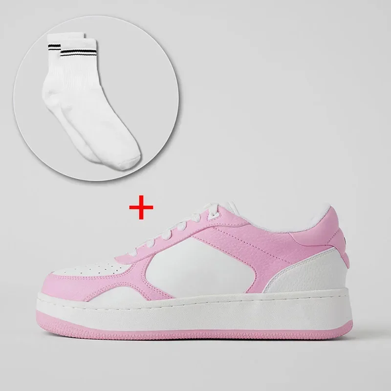 WUNew/женские универсальные спортивные белые туфли на толстой подошве в студенческом стиле, повседневная обувь