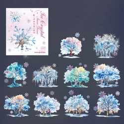 10 Pcs/pack Winter Snowy House Waterproof Households Decorative Stickers