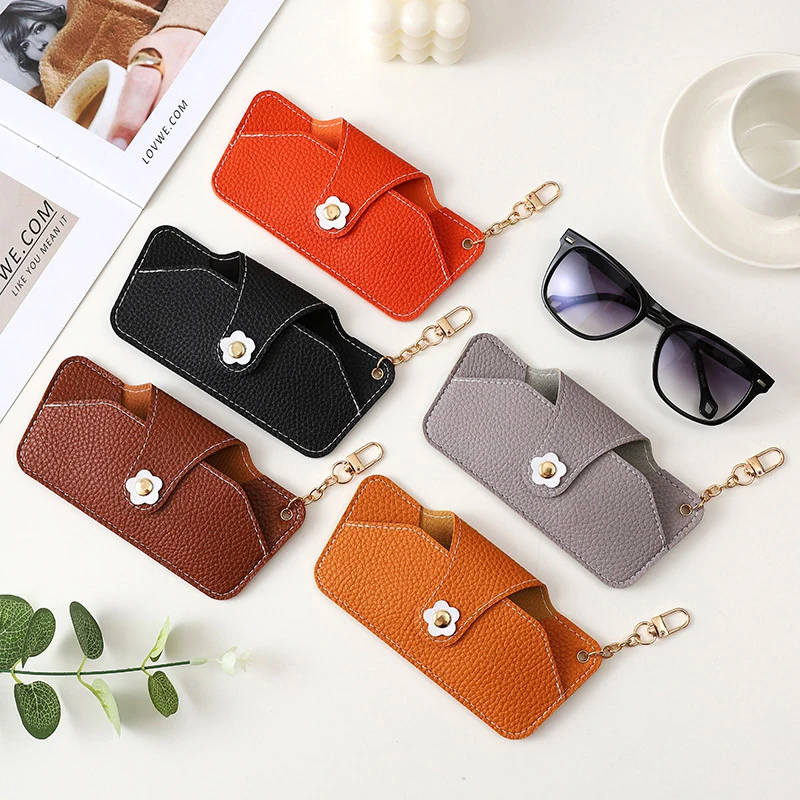 

Glasses Case Holder Portable Slim Sunglasses Pouch Soft PU Leather Eyeglasses Bag Eyewear Sleeve For Women Men