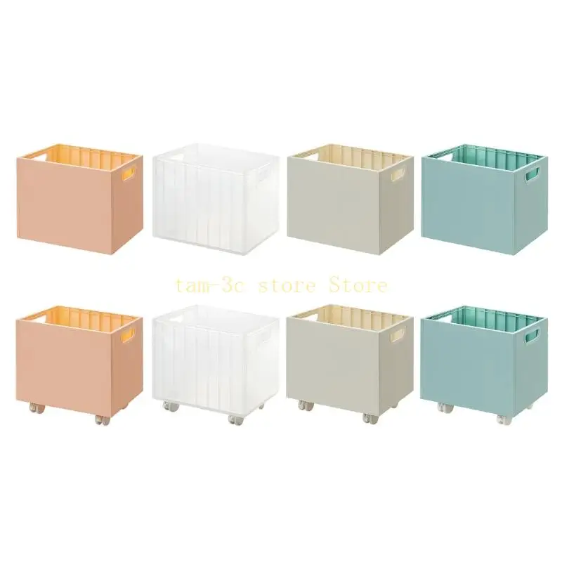 Movable Book Storage Box Large Capacity Storage Basket Plastic File Box Practical Book for Clothes Books Toy