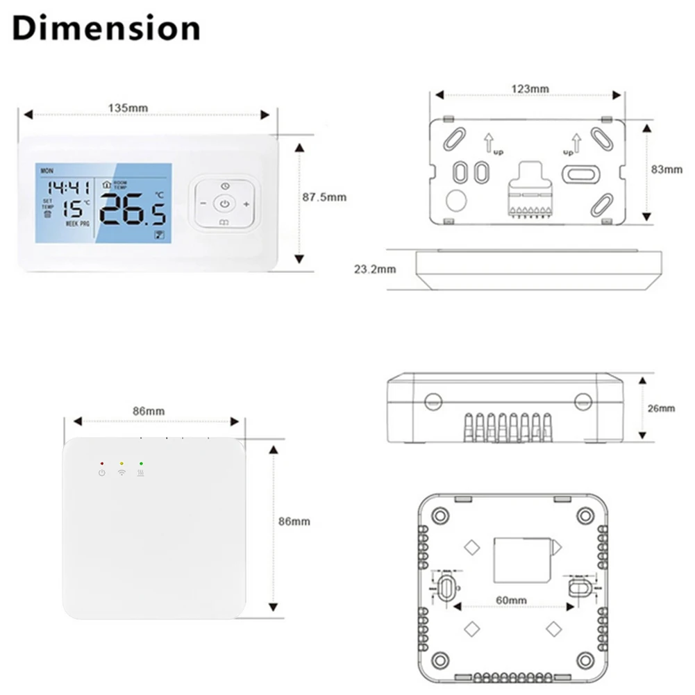FOR Tuya Smart Wireless Mobile App Controlled Programmable Thermostat - App Voice Control For Underfloor Heating Gas Boiler