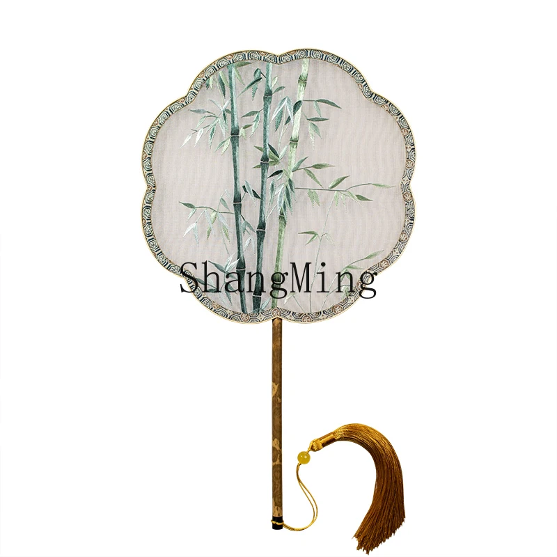 

ZYH antique female Suzhou embroidery double-sided embroidery cloud Chinese style handicraft fan