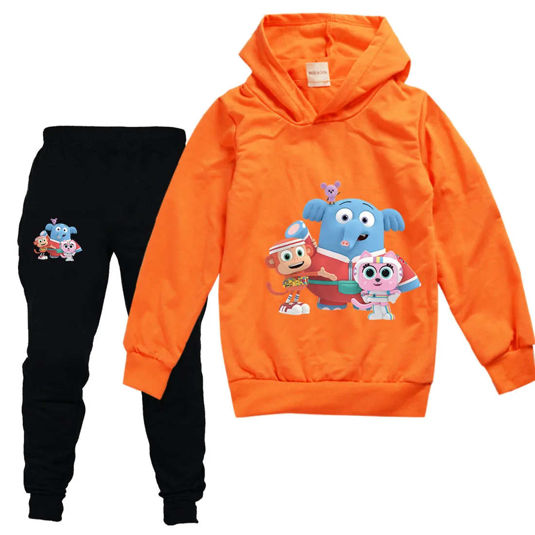 

Anime Chico Bon Bon Monkey Hoodie Kids Hooded Sweatshirts Pants 2pcs Set Boys Cartoon BonBon Clothes Sets Girls Fashion Outfits