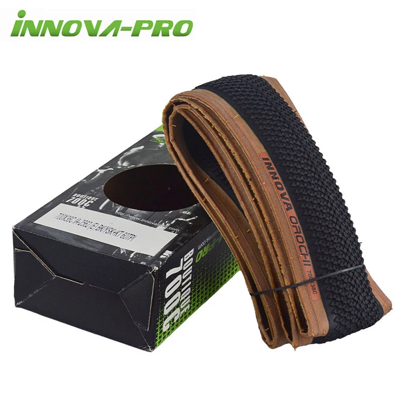 INNOVA 700x32C 35C 38C  32/37/38-622 Gravel Bike Tire Yellow Brown XC Off-Road MTB Folding Tire 60TPI Bicycle Tire IA-2562