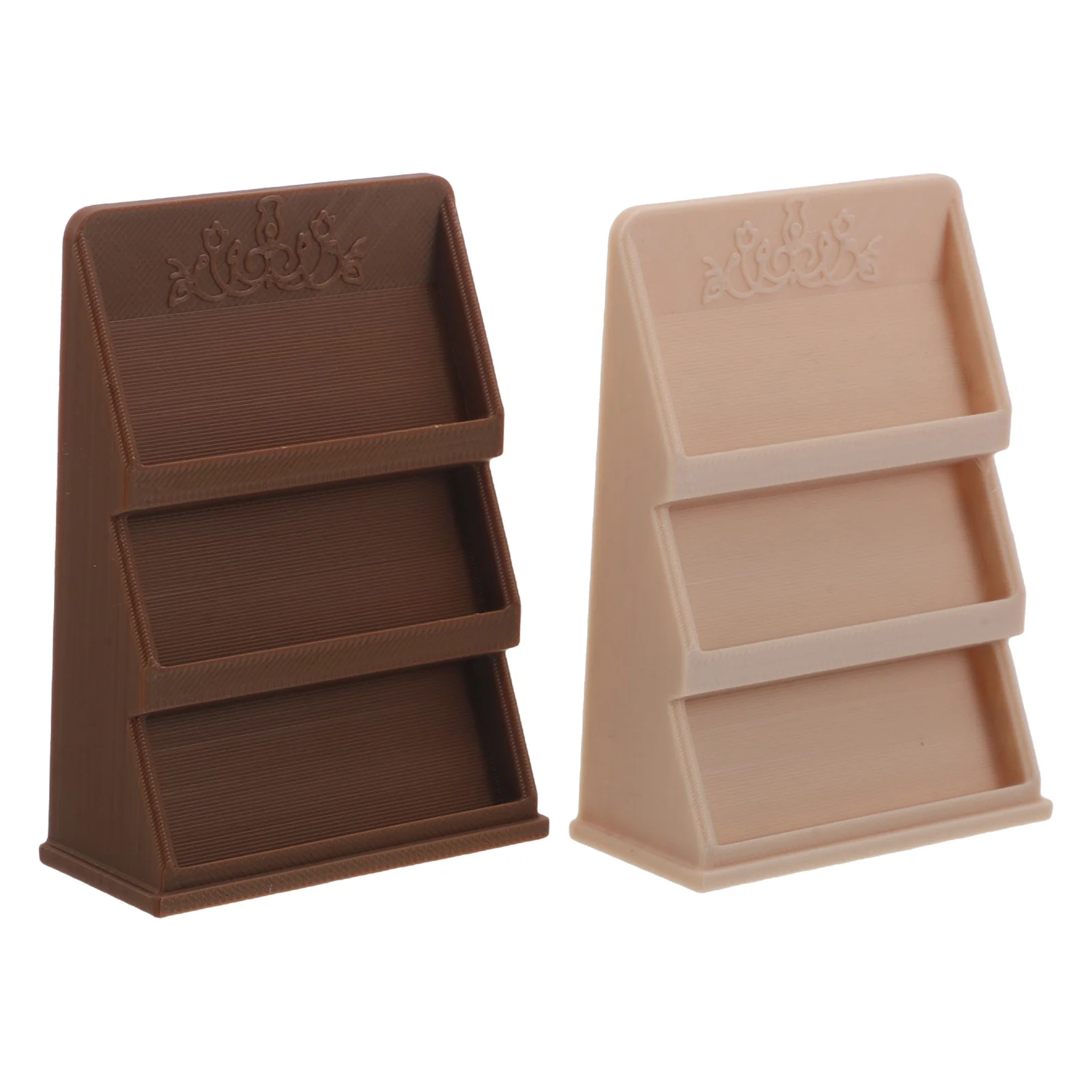 2 قطعة رف المجلات خمر دمية أرفف الكتب المصغرة للكتب الصغيرة عرض الرف ديكور مقياس المنمنمات الأثاث #5