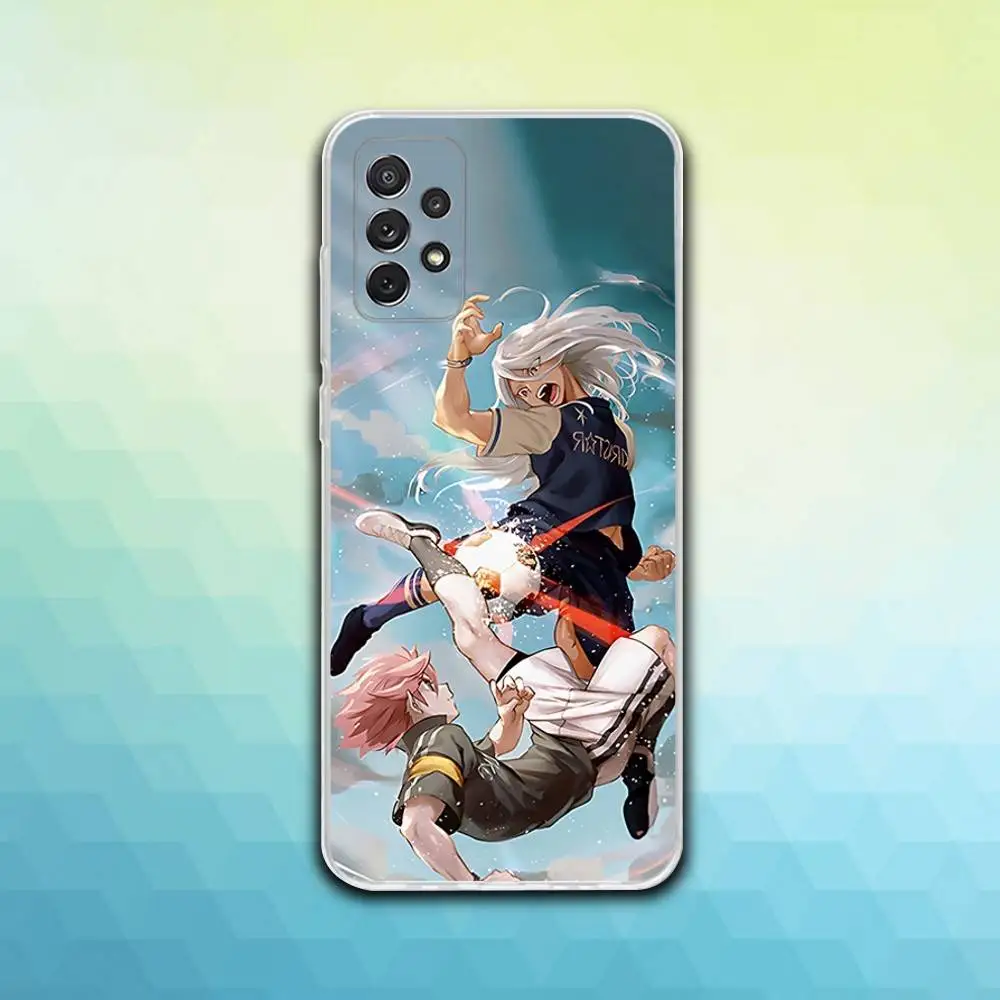 حافظة هاتف Aniem I-Inazumas E-Eleven لهاتف سامسونج S30,23,21,22,20، FE lite، S10،9،8،7 PIus Note20 Ultra شفافة