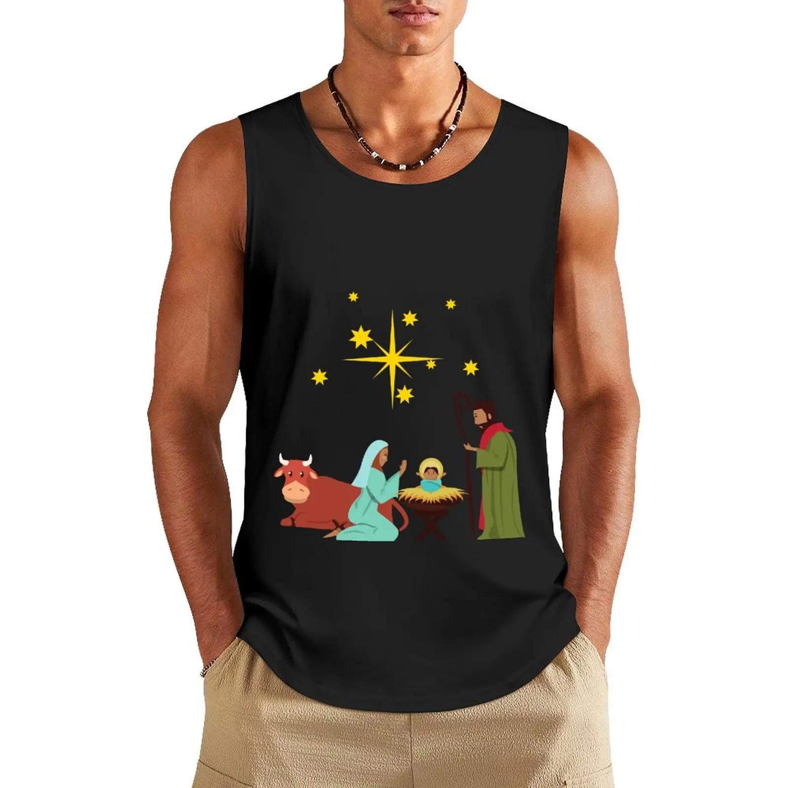 

Nativity Scene - Christmas Tank Top Muscle fit Japanese t-shirt