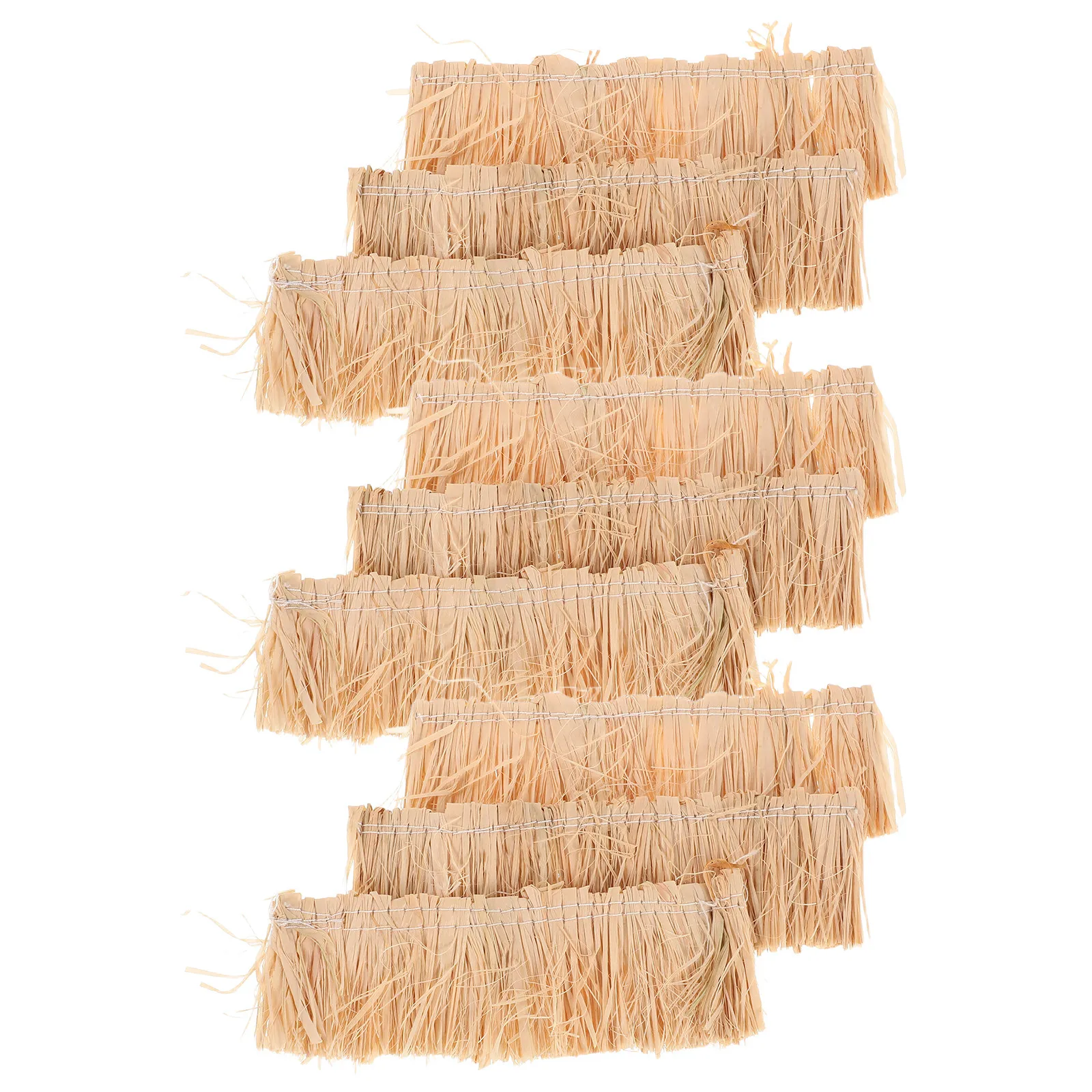 Lot de 9 rouleaux de fausse chaume légère, balles de paille artificielle pour toiture de maison miniature, bricolage, décoration, diorama et jardin