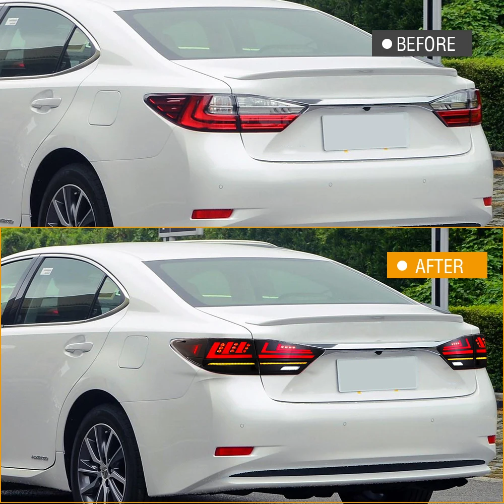 Taillights For Lexus ES250 ES300 ES350 ES300h 2013 - 2018 LED Smoked Lamp  Assembly Car Accessories Auto Replacement Parts