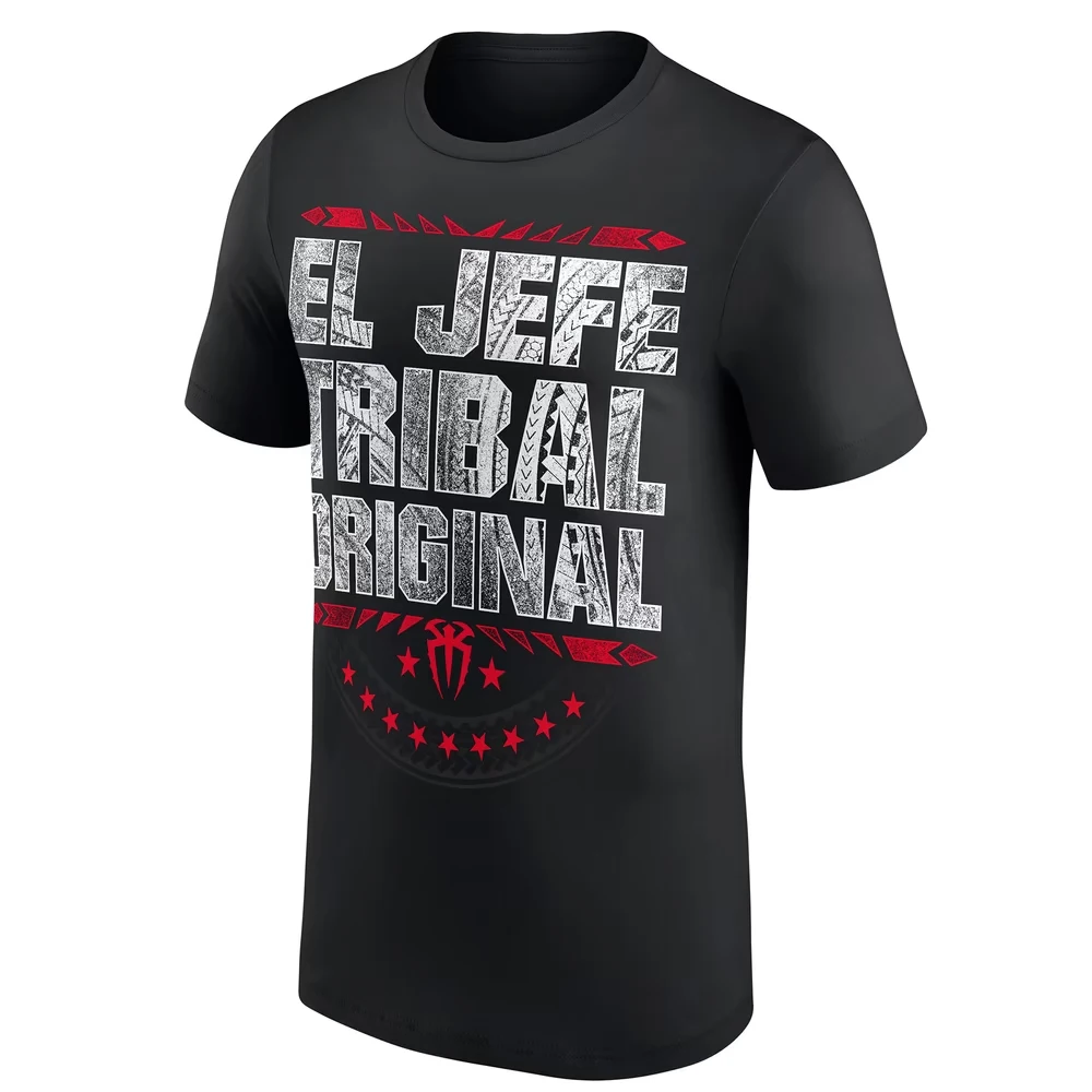 Men's Black Roman Reigns El Jefe Tribal Original T-Shirt 3D Print Quick Dry Short Sleeve Sports Casual Plus Size T-Shirts 2026