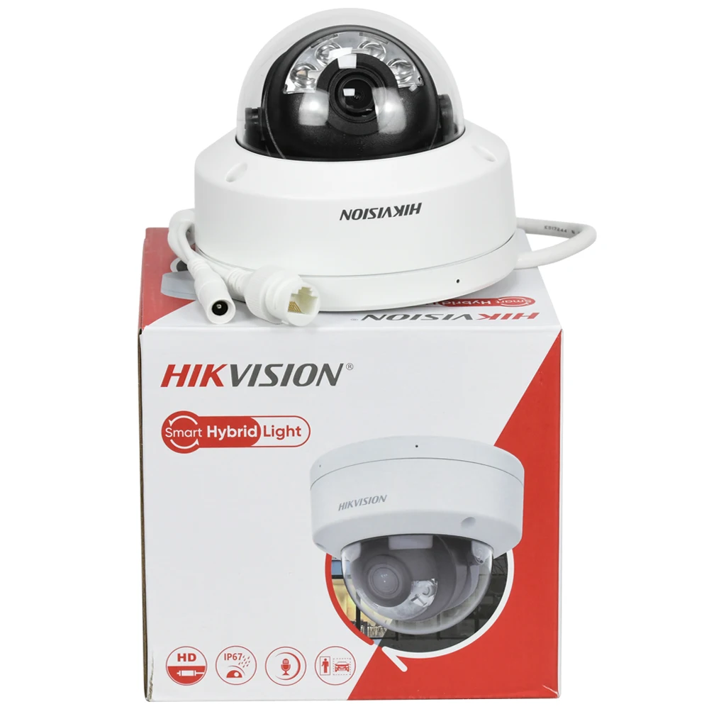 Hikvision DS-2CD1183G2-LIUF 8MP Smart Hybrid Light Dome POE IR IP Camera Vandalproof Mic Human Detection Outdoor