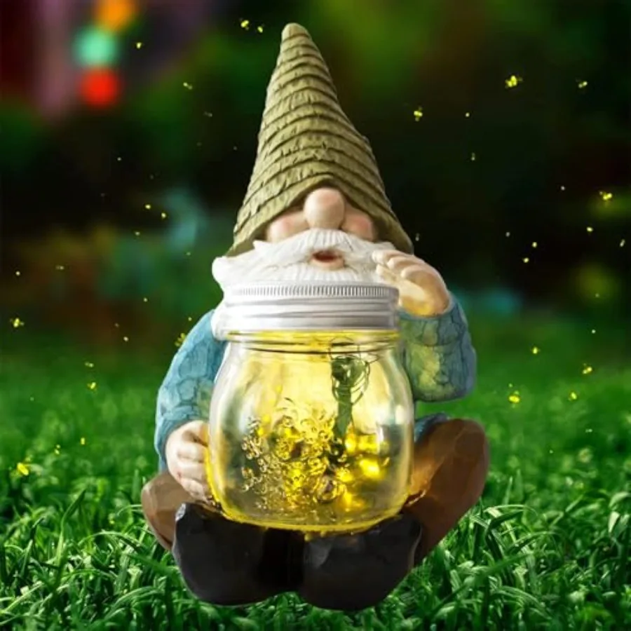 

Solar Waterproof, Mothers Day, Birthday Housewarming for Women Mom Grandma, Large Garden Gnome Funny Solar Outdoor LED Lights R