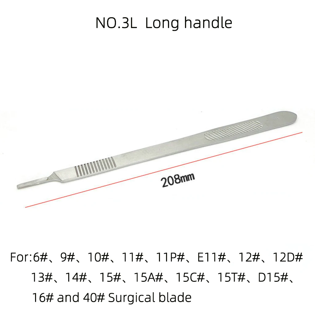 11 Piece Blade Handle Combination 3L Extended Surgical Blade Handle Long Surgical Blade Holder 4L Suitable for Deep Cutting