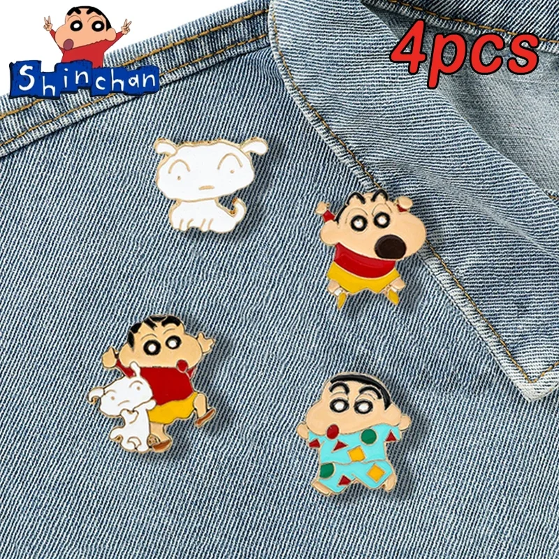 

Crayon Shin-chan Enamel Pins Anime Kawaii Metal Brooch Cartoon Cute Backpack Pin Accessories for Women Man Jewelry Decoration